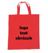 Plátená taška s krátkou rúčkou - červená