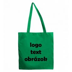 Plátená taška s dlhou rúčkou - zelená tmavá