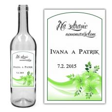 Etiketa na fľašu - svadobná 5