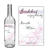 Etiketa na fľašu - svadobná 6