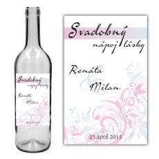 Etiketa na fľašu - svadobná 6