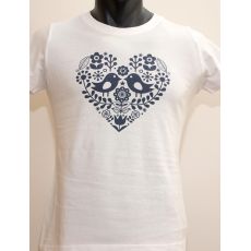 Dámske tričko - srdce modré 1