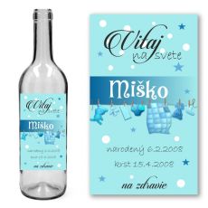 Etiketa na fľašu - narodenie dieťatka 2