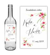 Etiketa na fľašu - svadobná 8