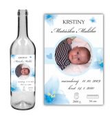 Etiketa na fľašu - narodenie dieťatka 3